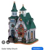 Lemax  Kerst  kerkje en facade en voedingen en boompjes, Ophalen, Gebruikt