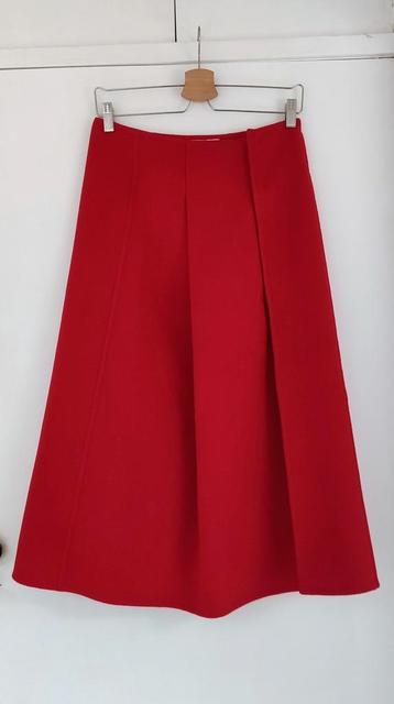 Rode wollen, cashmere rok Jil Sander, maat 36 beschikbaar voor biedingen