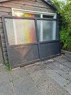 Houten Afscheiding met Glas - Tuin, Tuin en Terras, Schuttingen, Ophalen, Minder dan 3 meter, Hout, 1 tot 2 meter