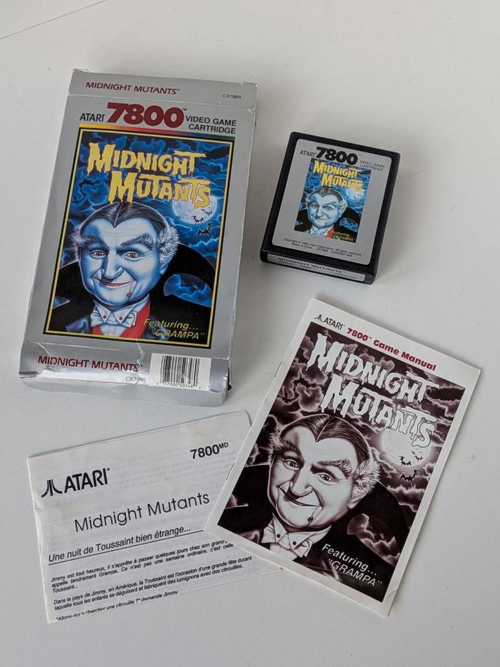 ATARI 7800 MIDNIGHT MUTANTS cartridge compleet in doos CIB, Spelcomputers en Games, Games | Nintendo 2DS en 3DS, Gebruikt, Avontuur en Actie