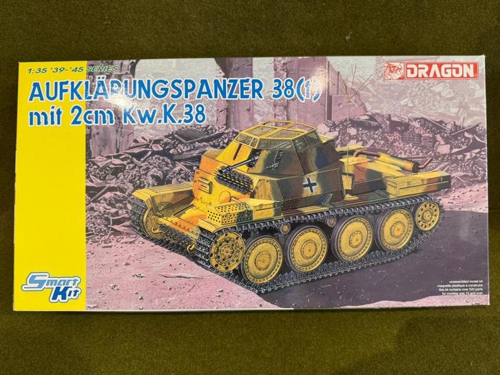 Dragon 1/35 6294 German Aufkläringspanzer 38(t) 20mm kwk 38, Hobby en Vrije tijd, Modelbouw | Auto's en Voertuigen, Zo goed als nieuw