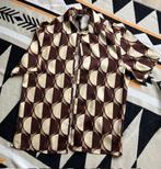Afrikaans overhemd heren, H&M, maat M, Kleding | Heren, Bruin, Verzenden, Zo goed als nieuw, Halswijdte 41/42 (L)
