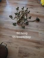 Antieke koperen 12 armige kaarsen houder kroonluchter, Huis en Inrichting, Lampen | Kroonluchters, Ophalen of Verzenden, Gebruikt