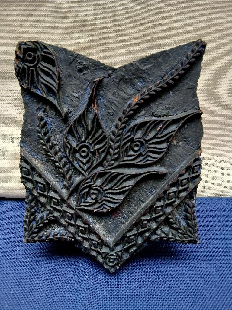 Houten stempel oud, Hobby en Vrije tijd, Stempelen, Ophalen of Verzenden, Gebruikt, Houten stempel