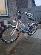Wit-blauw kinderfiets met 3 versnellingen, Ophalen of Verzenden, Gebruikt, 16 tot 20 inch