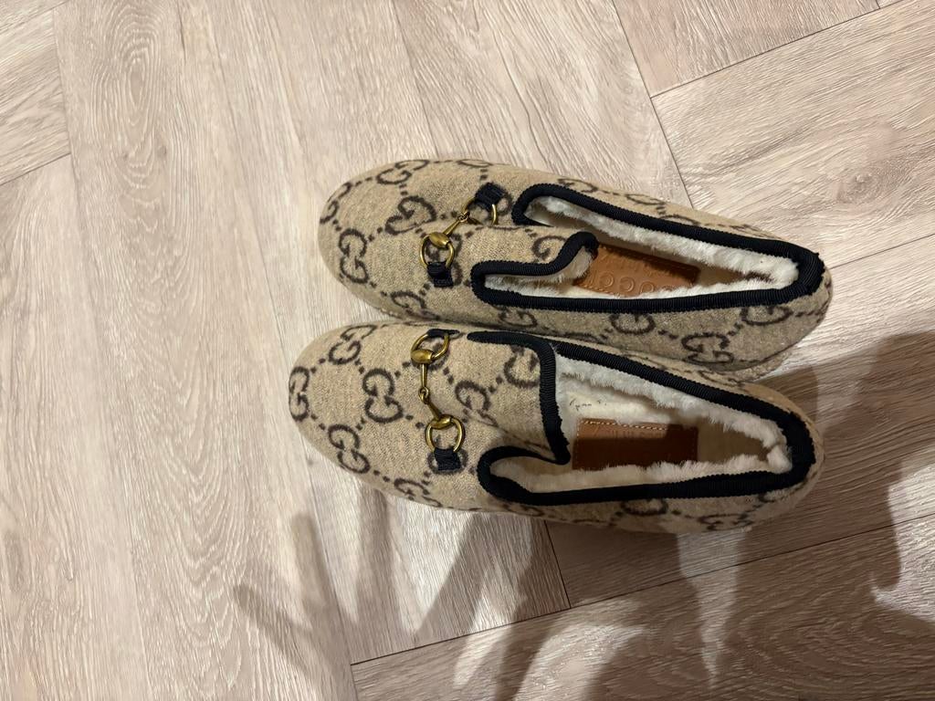 Originele Gucci Instappers - Maat Onbekend, Ophalen of Verzenden, Gedragen, Beige, Instappers