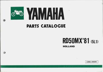 Yamaha RD50 MX parts list 1981 Holland model (7317z) beschikbaar voor biedingen