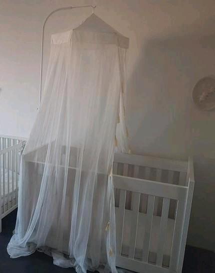 Hemeltje/Sluier voor wieg of ledikant met stok, Kinderen en Baby's, Babywiegjes en Ledikanten, Zo goed als nieuw, Overige typen