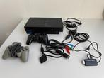 Sony PlayStation 2 (PS2) Fat (PS1 compatibel!), Ophalen of Verzenden, Gebruikt, Zwart, Met 1 controller