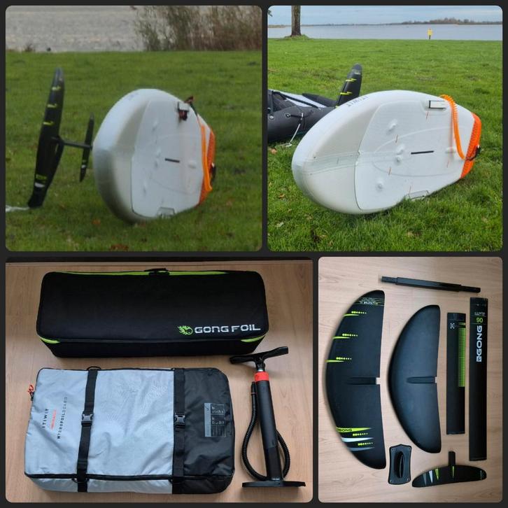 Wingfoil set Board Foil Gong allvator evt Ozone fly wing, Watersport en Boten, Wingsurfen, Zo goed als nieuw, Wingsurf-hydrofoil