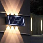 Outdoor Solar Up & Down LED wandlamp (6 leds warm wit), Ophalen, Nieuw, Kunststof, Solar