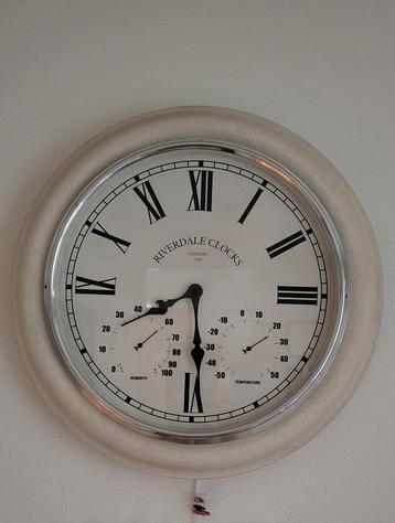 Riverdale Wandklok met Thermometer & Hygrometer. Diameter  5 beschikbaar voor biedingen