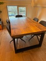 Mango houten eettafel 160x100, Ophalen, Gebruikt, 50 tot 100 cm, 150 tot 200 cm