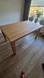 Massief eiken eettafel verlengbaar, Huis en Inrichting, Tafels | Eettafels, Ophalen, Gebruikt, 200 cm of meer, 50 tot 100 cm