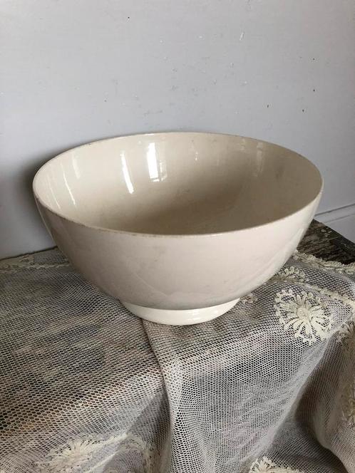 Grote oude spoelkom beboterd ( 2), Antiek en Kunst, Antiek | Servies los, Ophalen of Verzenden