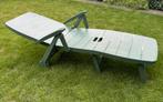2x groene ligbedden van het merk Jardin, Tuin en Terras, Ophalen, Gebruikt, Kunststof, Verstelbaar