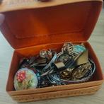 Ger. Happy Echt lederen doosje met sieraden, Ophalen of Verzenden, Zo goed als nieuw, Leer