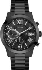 Guess Atlas W0668G5 Polshorloge - Zwart, Staal, Staal, Polshorloge, Nieuw