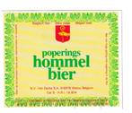 Bieretiket Poperings Hommel Bier -Van Eecke, Watou België, Verzamelen, Ophalen of Verzenden, Nieuw, Overige typen, Overige merken