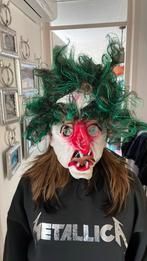 Latex plastic masker masker heks carnaval Halloween, Carnaval, Ophalen of Verzenden