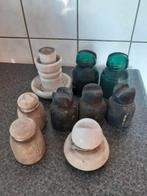 9 stuks Porselein en glas isolator van vroeger, Antiek en Kunst, Ophalen