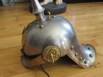 Originele Pruisische  helm zilverkleurig beschikbaar voor biedingen