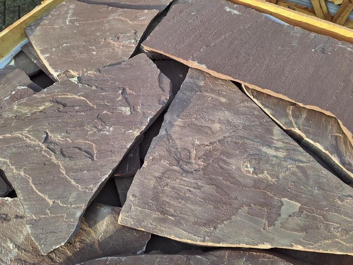 natuursteen tuintegels flagstones Mandana Red, Tuin en Terras, Tegels en Klinkers, Nieuw, Terrastegels, Natuursteen, Ophalen