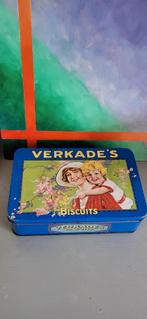 Mooi vintage blik van verkade, Verzamelen, Blikken, Ophalen of Verzenden, Zo goed als nieuw, Koek(jes), Verkade