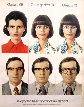 4 vintage advertenties reclames brillen 1974-98 opticien beschikbaar voor biedingen