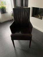 6 lederen stoelen voir 150.-, Ophalen of Verzenden, Zo goed als nieuw, Bruin