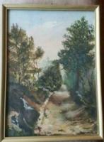Oud aquarel bos pad Helna Kruijswijk (1917-2013), Ophalen