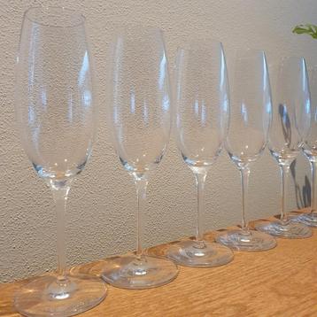 6 nieuwe Champagneglazen / Proseccoglazen 22cm hoog beschikbaar voor biedingen