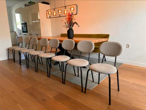 8 stoeltjes grijs zandkleur, Huis en Inrichting, Stoelen, Nieuw, Vijf, Zes of meer stoelen, Stof, Grijs, Ophalen of Verzenden
