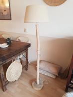 Staande Schemerlamp op houten voet en houten poot, Ophalen, Gebruikt, Hout, 150 tot 200 cm