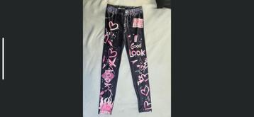 Stretch meisjes broek maat 128 beschikbaar voor biedingen