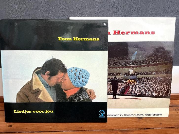 Twee Toon Hermans-LP's, Cd's en Dvd's, Vinyl | Nederlandstalig, Gebruikt, Overige genres, Overige formaten, Verzenden