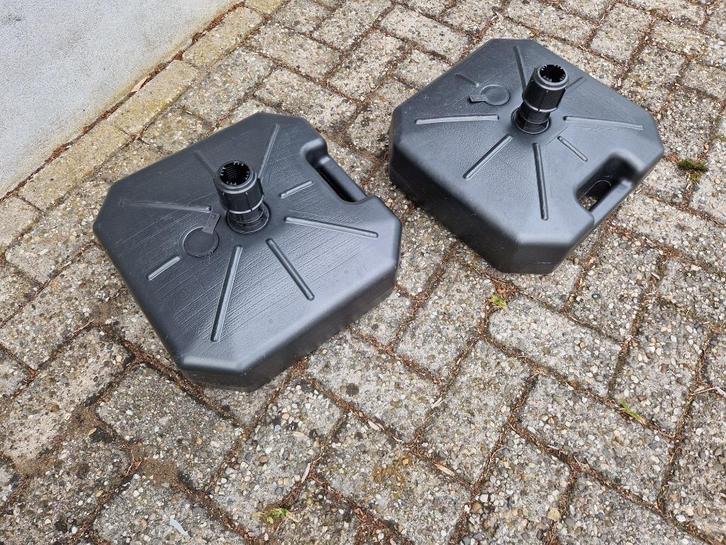 2X parasol voet kunststof: rond 40x40cm, vullen met water, Tuin en Terras, Overige Tuin en Terras, Nieuw, Ophalen of Verzenden