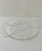 Coupier persglazen hapjes schaal Tournant , jaren 30, Huis en Inrichting, Woonaccessoires | Schalen en Manden, Gebruikt, Schaal