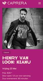 Vanavond Henry van Loon Caprera Bloemendaal, Tickets en Kaartjes, Theater | Cabaret en Komedie, Eén persoon