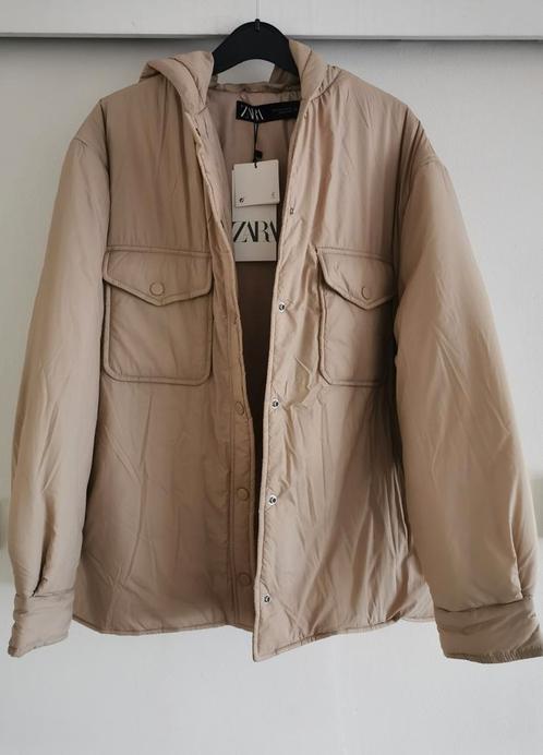 ZARA lichtgewicht gewatteerd jas mt. L, Kleding | Dames, Jassen | Winter, Nieuw, Maat 42/44 (L), Beige, Verzenden