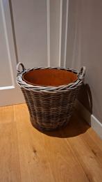 Leuke rieten mand, Tuin en Terras, Bloembakken en Plantenbakken, Ophalen, Minder dan 30 cm, Minder dan 60 cm, Rond
