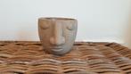 Bloempot Plantenpot Pot Hoofd Beige, Steen, Gebruikt, Rond, Ophalen of Verzenden