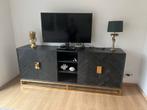 Richmond Blackbone Dressoir - Zwart/Goud, Huis en Inrichting, Ophalen, Richmond, Eikenhout, Zo goed als nieuw