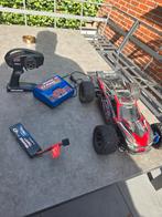 Traxxas Rustler met 2 accu's en lader, Hobby en Vrije tijd, Ophalen of Verzenden, Groter dan 1:32, Auto, Overige merken