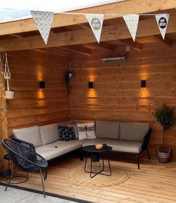 Loungeset Kopenhagen antraciet metaal. Zo goed als nieuw! beschikbaar voor biedingen