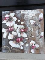 Canvas bloemen., Huis en Inrichting, Woonaccessoires | Schilderijen, Tekeningen en Foto's, Schilderij, Ophalen of Verzenden, 50 tot 75 cm