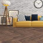 Visgraat Laminaat Oak Forest Natuur 10mm dik €19,95m2, Bruin, 75 m² of meer, Visgraat laminaat click bruin kleur, Nieuw