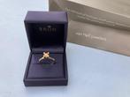 Bron ring edelsteen en diamantjes geelgoud 14 krt maat= 17,5, Sieraden, Tassen en Uiterlijk, Ophalen, Geel, Zo goed als nieuw