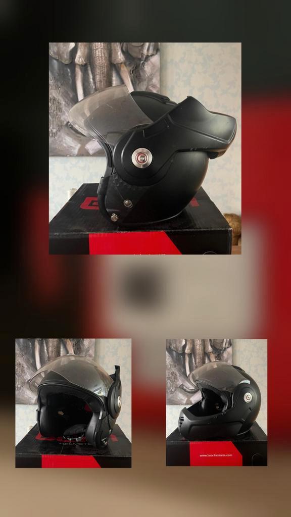 Beon Stratos helm, Motoren, Kleding | Motorhelmen, Dames, Heren, Systeemhelm, S, Overige merken, Tweedehands, Ophalen of Verzenden