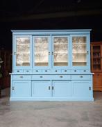 Grenen winkelkast | Oud blauwe buffetkast #2443, Niet ingevuld, 200 cm of meer, Niet ingevuld, Ophalen of Verzenden